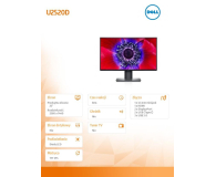 Dell U2520D czarny HDR - 547365 - zdjęcie 3